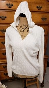 Sag harbor light weight hooded sweater-L